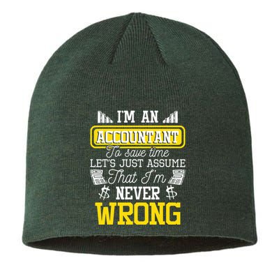 Im An Accountant To Save Time Auditor Auditing Bookkeeper Sustainable Beanie