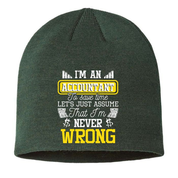 Im An Accountant To Save Time Auditor Auditing Bookkeeper Sustainable Beanie