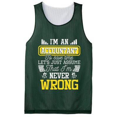 Im An Accountant To Save Time Auditor Auditing Bookkeeper Mesh Reversible Basketball Jersey Tank