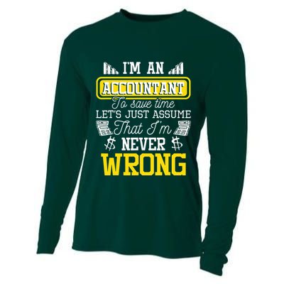 Im An Accountant To Save Time Auditor Auditing Bookkeeper Cooling Performance Long Sleeve Crew