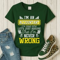 Im An Accountant To Save Time Auditor Auditing Bookkeeper Womens T-Shirt