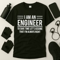 I Am An Engineer To Save Time I'm Always Right Funny TShirt T-Shirt