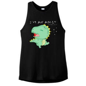 I'm an Adult Technically Funny 18th Birthday Ladies PosiCharge Tri-Blend Wicking Tank