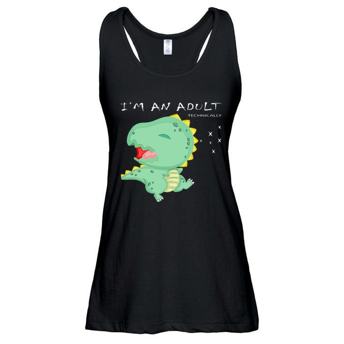 I'm an Adult Technically Funny 18th Birthday Ladies Essential Flowy Tank