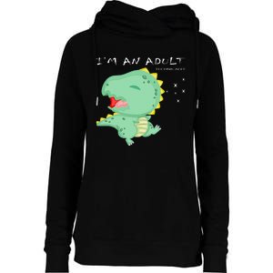 I'm an Adult Technically Funny 18th Birthday Womens Funnel Neck Pullover Hood