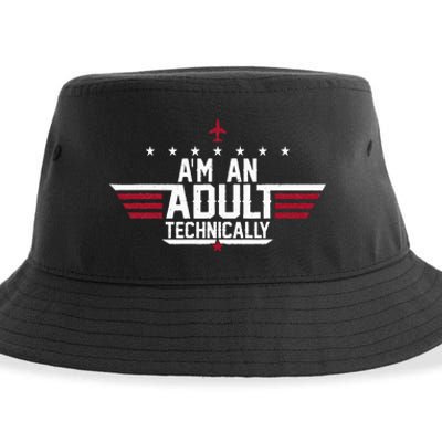 Im An Adult Technically Funny 18th Birthday Tee Sustainable Bucket Hat