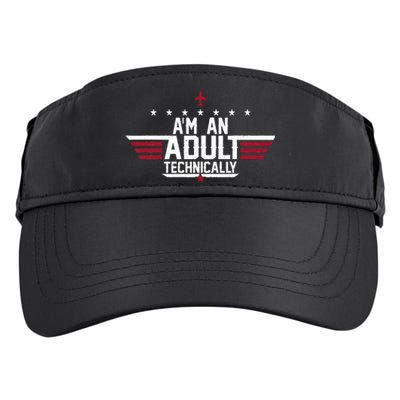 Im An Adult Technically Funny 18th Birthday Tee Adult Drive Performance Visor