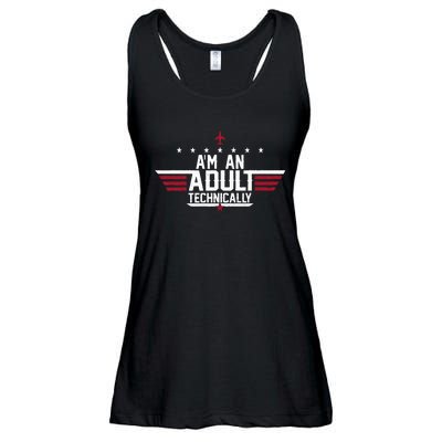 Im An Adult Technically Funny 18th Birthday Tee Ladies Essential Flowy Tank