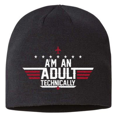 Im An Adult Technically Funny 18th Birthday Tee Sustainable Beanie