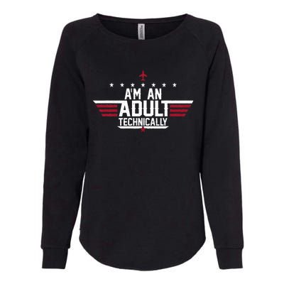 Im An Adult Technically Funny 18th Birthday Tee Womens California Wash Sweatshirt