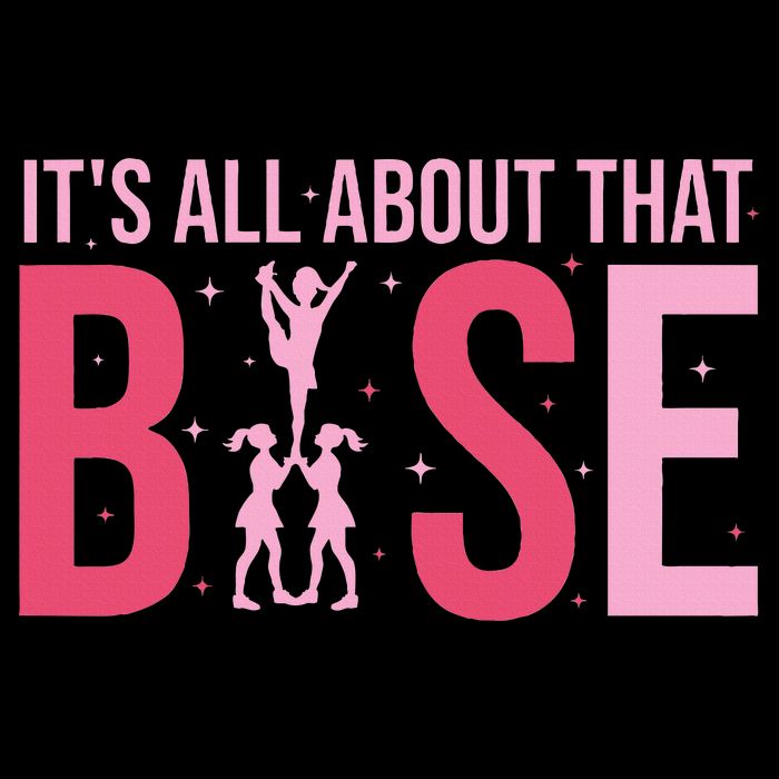 Its All About That Base Cheer Funny Cheerleader Cheerleading Drawstring Bag