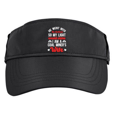 I Am A Coal MinerS Wife Of A Coal Miner Wife Meaningful Gift Adult Drive Performance Visor