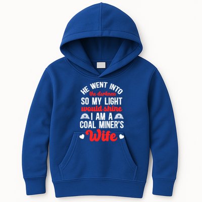 I Am A Coal MinerS Wife Of A Coal Miner Wife Meaningful Gift Kids Hoodie