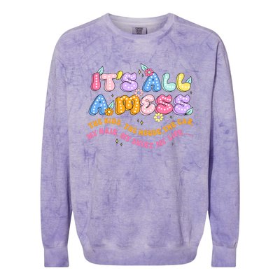 ItS All A Mess Colorblast Crewneck Sweatshirt