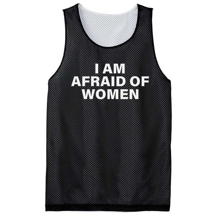 I Am Afraid Of Women Mesh Reversible Basketball Jersey Tank