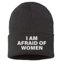 I Am Afraid Of Women Sustainable Knit Beanie