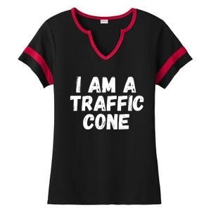 I Am A Traffic Cone, Traffic Cone Costume, Funny Halloween Ladies Halftime Notch Neck Tee