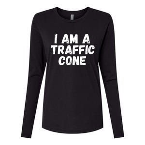 I Am A Traffic Cone, Traffic Cone Costume, Funny Halloween Womens Cotton Relaxed Long Sleeve T-Shirt