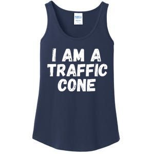 I Am A Traffic Cone, Traffic Cone Costume, Funny Halloween Ladies Essential Tank