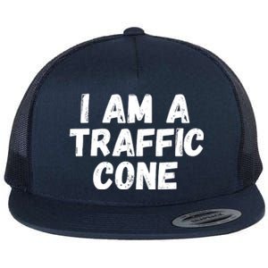 I Am A Traffic Cone, Traffic Cone Costume, Funny Halloween Flat Bill Trucker Hat