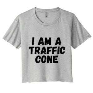 I Am A Traffic Cone, Traffic Cone Costume, Funny Halloween Women's Crop Top Tee