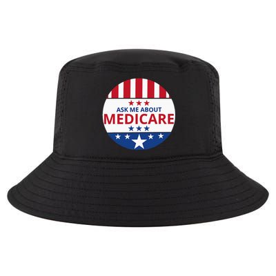 Insurance Agent Broker Sales Marketing Ask Me About Medicare Cool Comfort Performance Bucket Hat