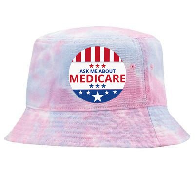 Insurance Agent Broker Sales Marketing Ask Me About Medicare Tie-Dyed Bucket Hat