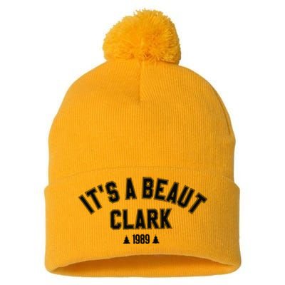 Its A Beaut Clark 1989 Christmas Tree Pom Pom 12in Knit Beanie