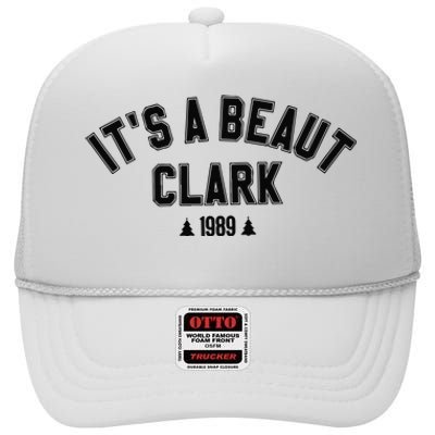 Its A Beaut Clark 1989 Christmas Tree High Crown Mesh Back Trucker Hat