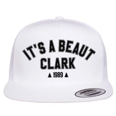 Its A Beaut Clark 1989 Christmas Tree Flat Bill Trucker Hat