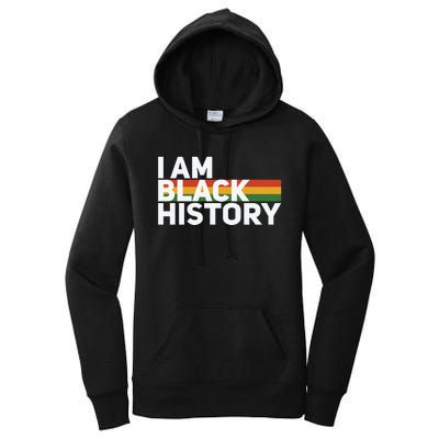 I Am Black History Month Flag Gift African Pride Women's Pullover Hoodie