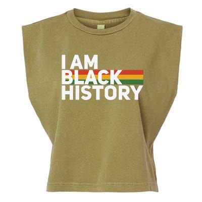 I Am Black History Month Flag Gift African Pride Garment-Dyed Women's Muscle Tee