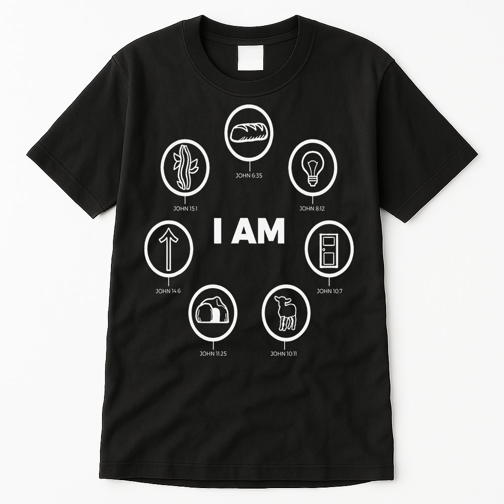 I Am Bible Animations White Design Jesus John Bible Tall T-Shirt