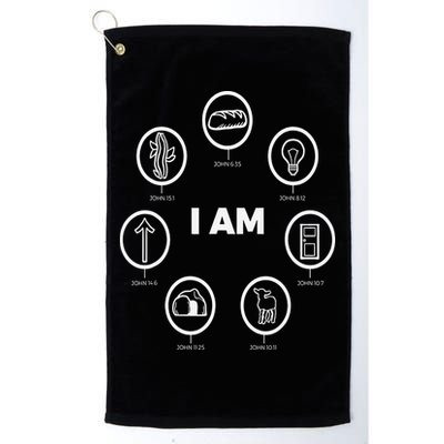 I Am Bible Animations White Design Jesus John Bible Golf Towel