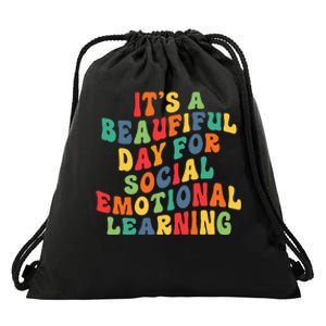 It's A Beautiful Day For Social Emotional Learning Drawstring Bag