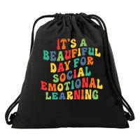 It's A Beautiful Day For Social Emotional Learning Drawstring Bag