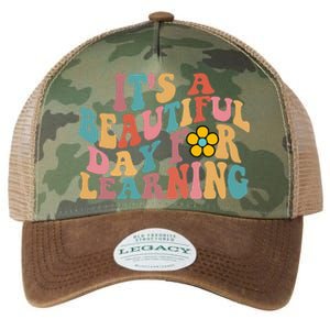 Its a Beautiful Day For Learning Groovy Waves style Legacy Tie Dye Trucker Hat