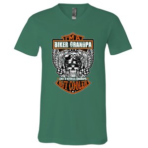 Im A Biker Grandpa Like A Normal Grandpa But Cooler Gifts V-Neck T-Shirt