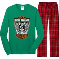 Im A Biker Grandpa Like A Normal Grandpa But Cooler Gifts Long Sleeve Pajama Set