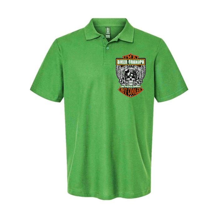 Im A Biker Grandpa Like A Normal Grandpa But Cooler Gifts Softstyle Adult Sport Polo