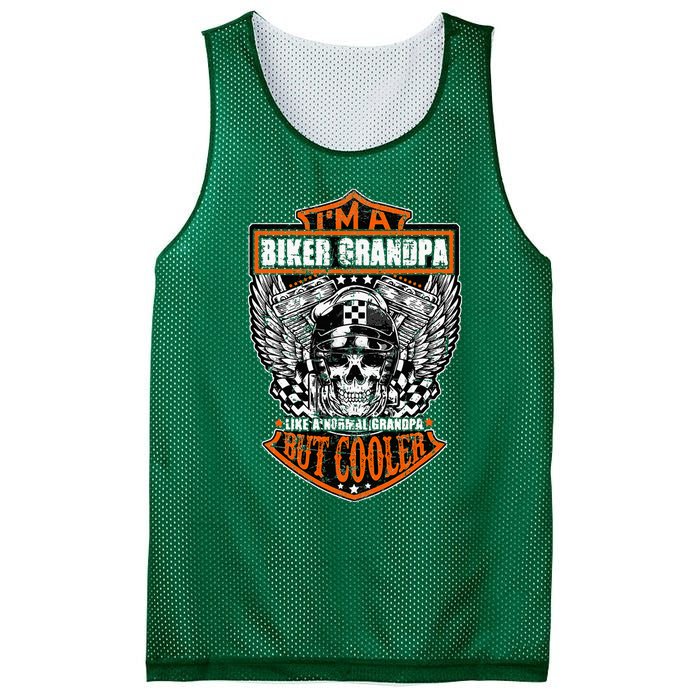 Im A Biker Grandpa Like A Normal Grandpa But Cooler Gifts Mesh Reversible Basketball Jersey Tank