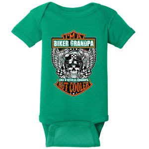 Im A Biker Grandpa Like A Normal Grandpa But Cooler Gifts Baby Bodysuit