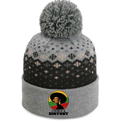 I Am Black History Stylish Black African American Woman The Baniff Cuffed Pom Beanie