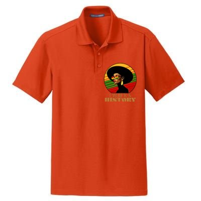 I Am Black History Stylish Black African American Woman Dry Zone Grid Polo