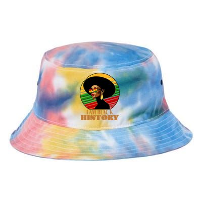 I Am Black History Stylish Black African American Woman Tie Dye Newport Bucket Hat