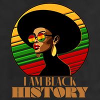 I Am Black History Stylish Black African American Woman 7 Panel Mesh Trucker Snapback Hat