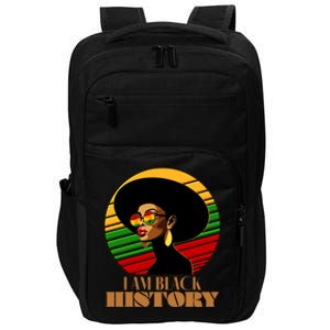 I Am Black History Stylish Black African American Woman Impact Tech Backpack