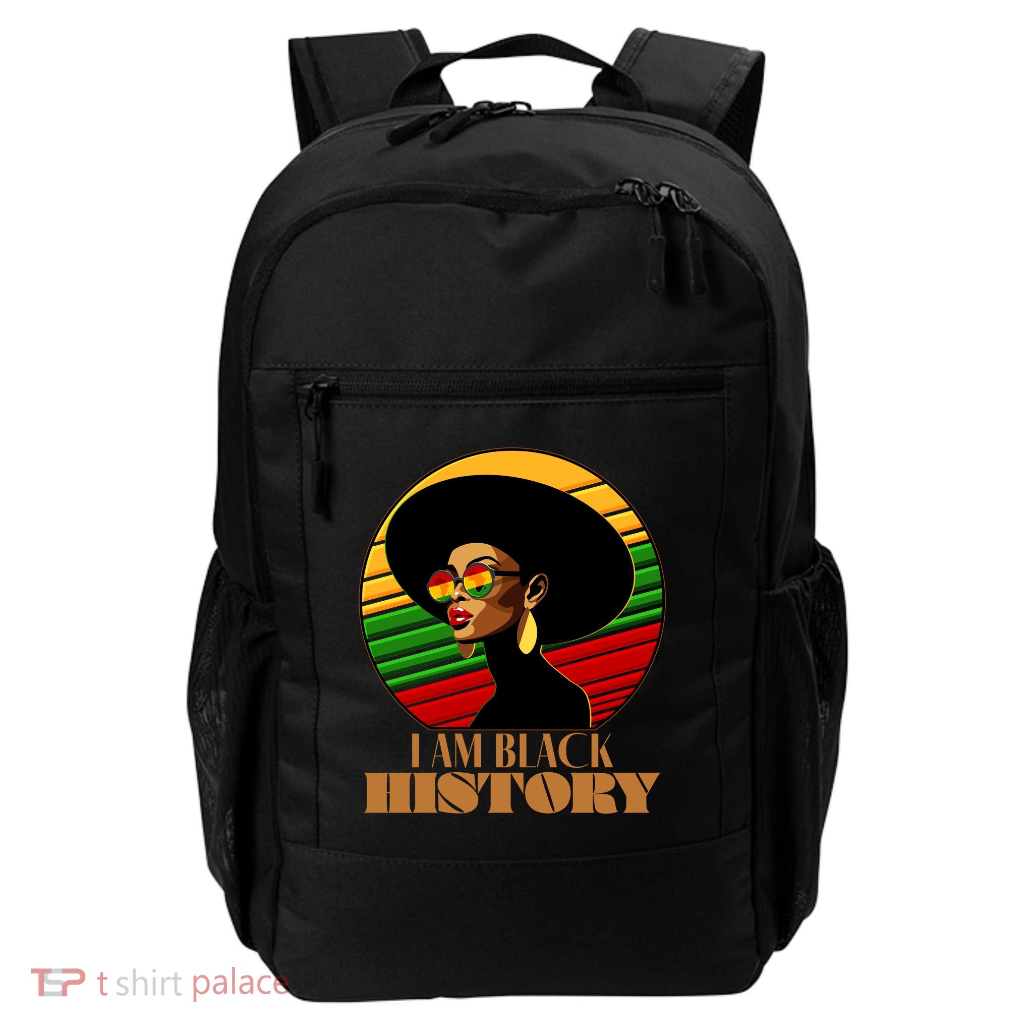 I Am Black History Stylish Black African American Woman Daily Commute Backpack