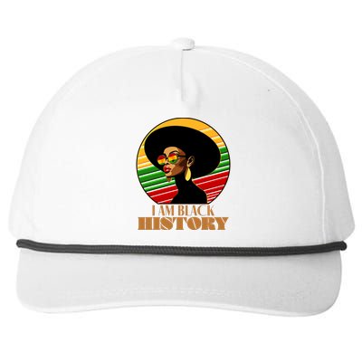 I Am Black History Stylish Black African American Woman Snapback Five-Panel Rope Hat