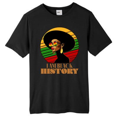 I Am Black History Stylish Black African American Woman Tall Fusion ChromaSoft Performance T-Shirt